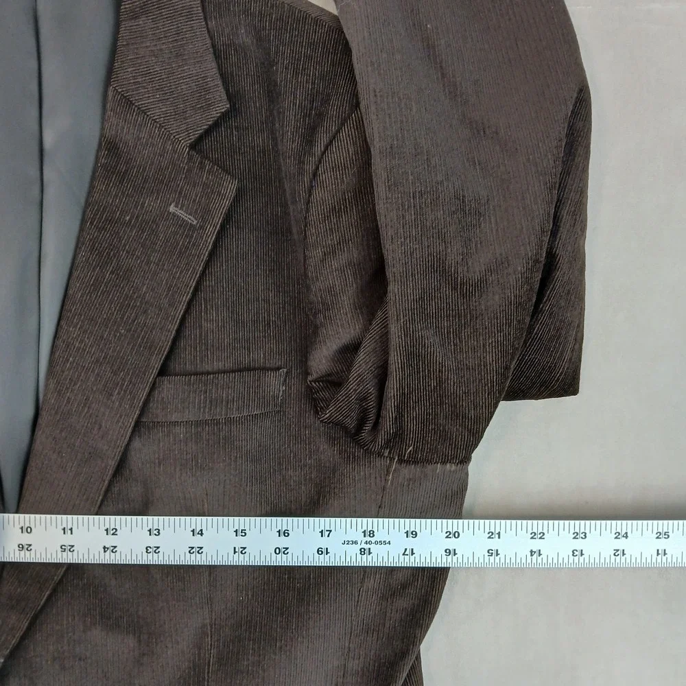 Jos A Bank 40R Mens Blazer Jacket Corduroy Brown 20x31